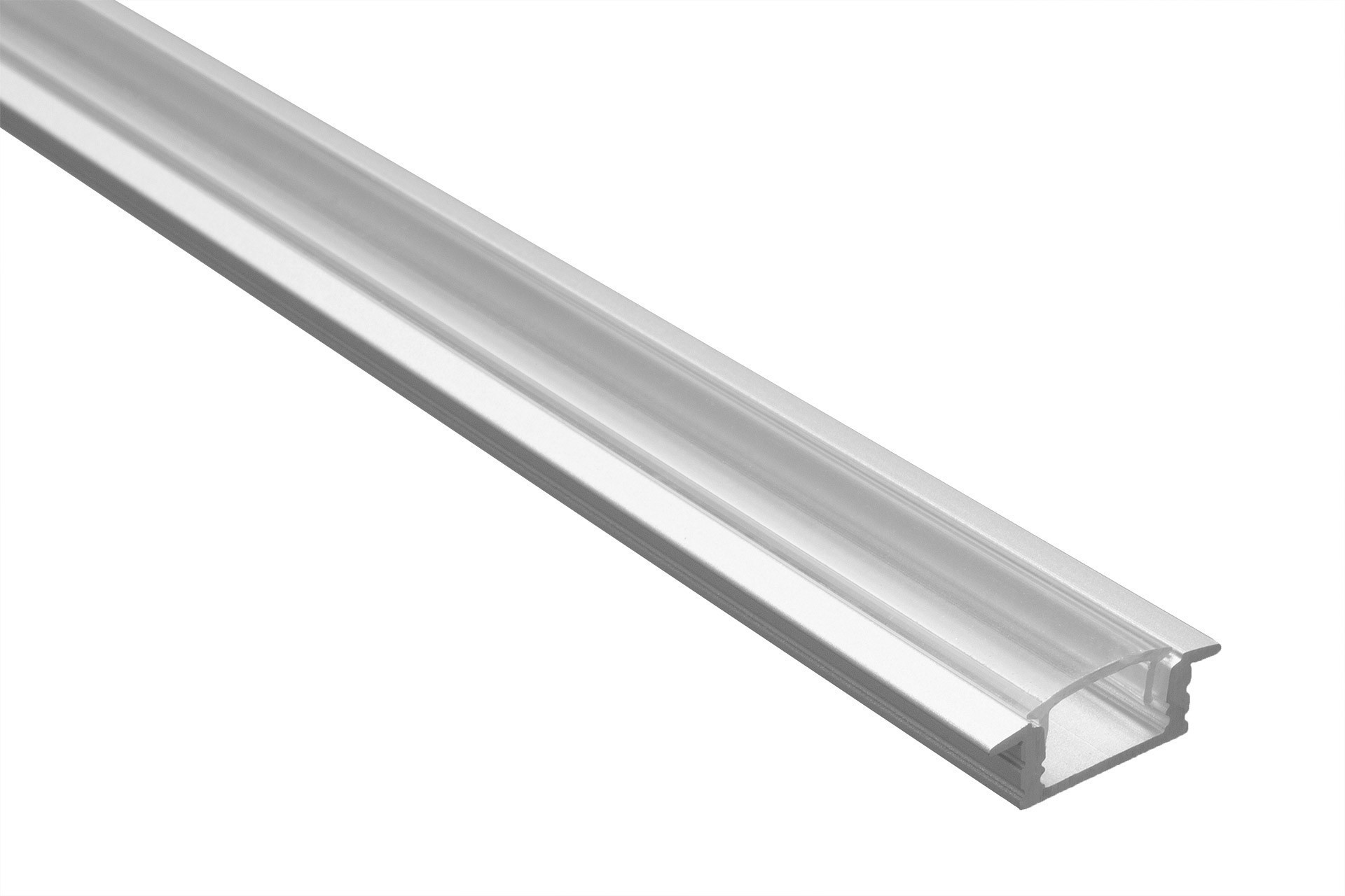 Profilé LED Direct/Indirect - Série T76 - 1,5 mètre - Aluminium - Diffuseur  opaque - Decoreno