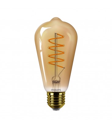 Ampoule LED E27 Philips décorative à filament - CLA LEDBulb D 5.5-25W ST64 E27 GOLD SP C