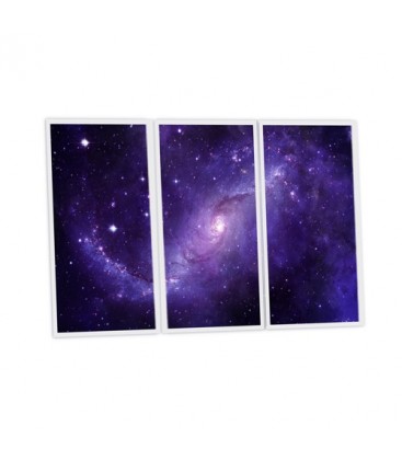 Pack de 3 dalles LED imprimée - Galaxy - 1200x600mm - Fabriqué en France (alimentation non fournie)